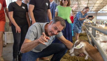 Premier De Croo bezoekt geitenbedrijf tijdens Dag van de Landbouw