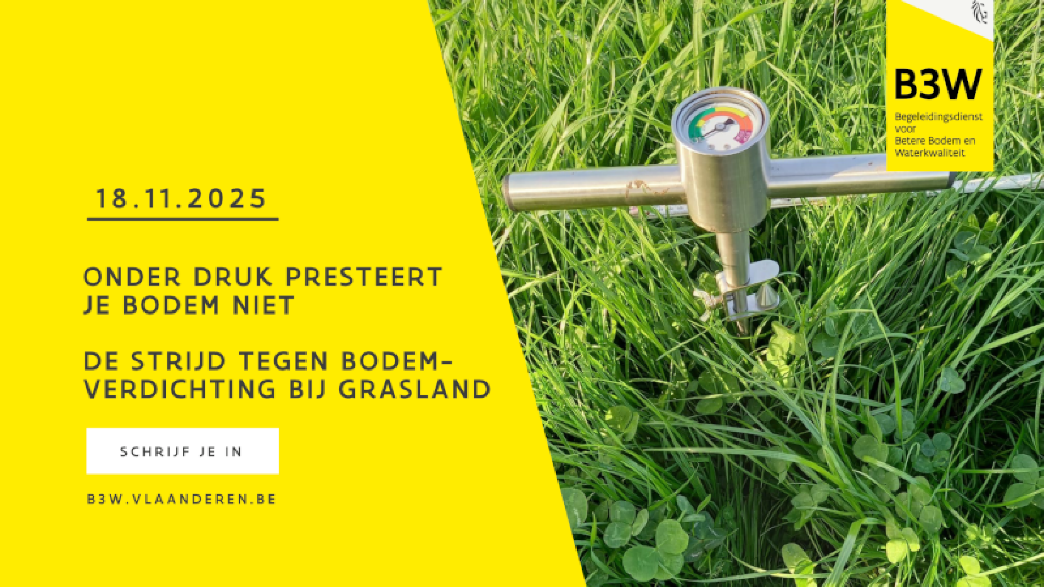 Thematisch uitwisselingsmoment: onder druk presteert je bodem niet - strijd tegen bodemverdichting bij grasland