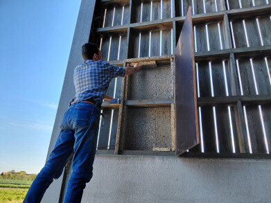 Installatie hotbox in bestaande wandstructuur