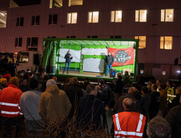 Boeren protesteren tijdens nieuwjaarsfeest N-VA