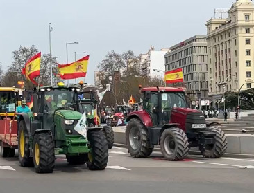 Opnieuw boerenprotest in Madrid