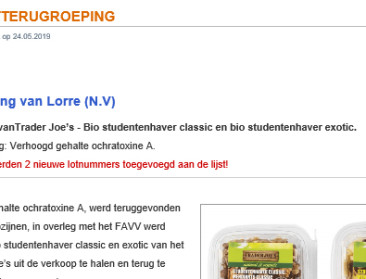 Aantal productterugroepingen verdrievoudigde in 2018