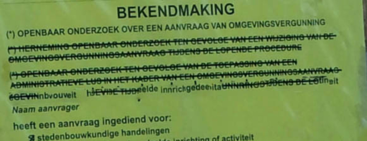 vergunning kleine foto