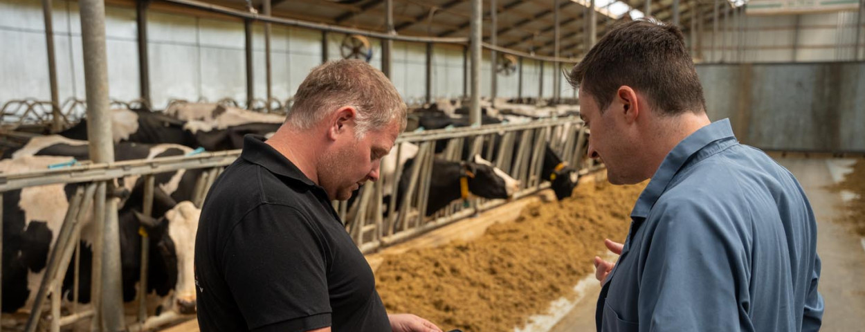 Bart van den Hout krijgt advies van dierenarts