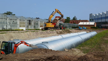 PTS Mechelen vangt hemelwater op in ondergrondse tanks van 600.000 liter