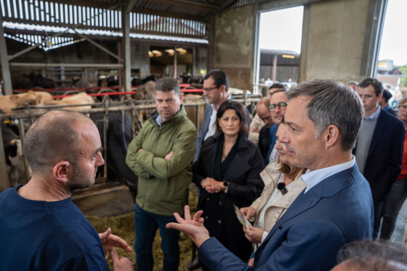 Alexander De Croo bij Peter Bauwens in Herzele Open Vld2
