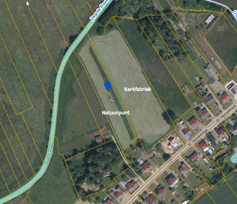kaart beschadigd grasland