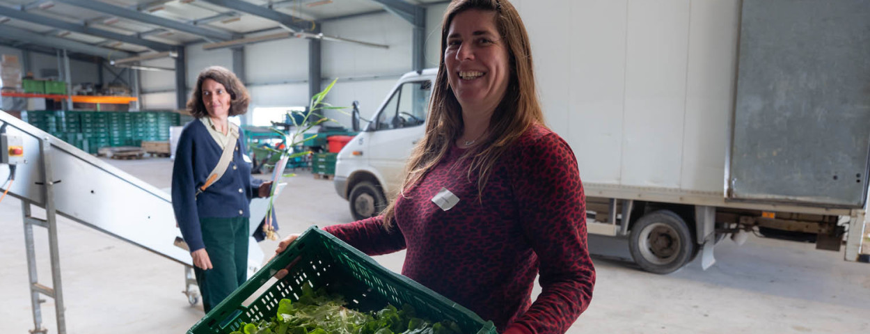 Katrien Kellens, manager van het groentebedrijf van De Wroeter
