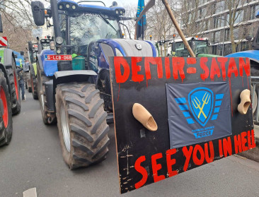 Farmers Defence Force organiseert tractorprotest in Antwerpen