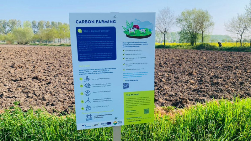 informatiebord carbon farming koolstoflandbouw_Beernem