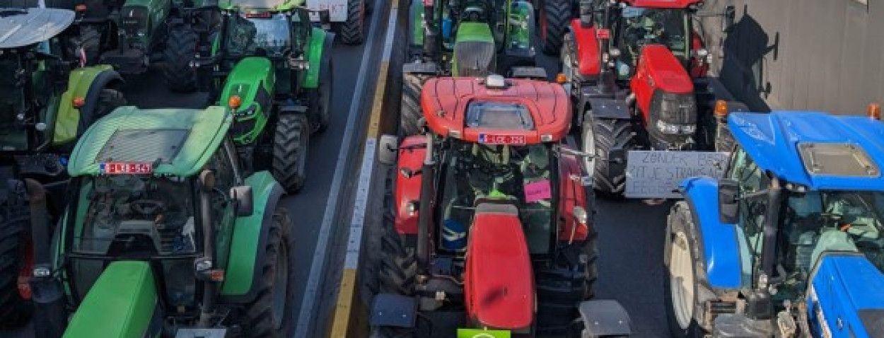 tractorprotest brussel sfeerbeeld
