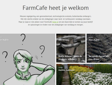 Landbouwers ontmoeten experten in het FarmCafe van KBC