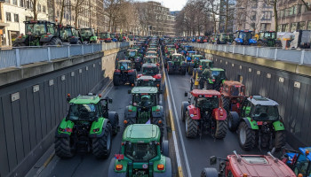 Boerenbond en Copa-Cogeca protesteren in Brussel tegen Europese natuurherstelwet   