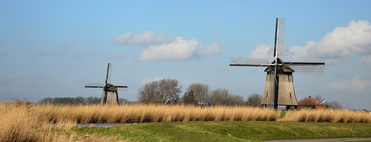 nederlandlandbouwgrondwindmolen