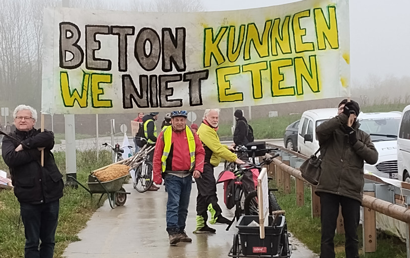 Landbouwprotest tegen uitbreiding Luikse luchthaven