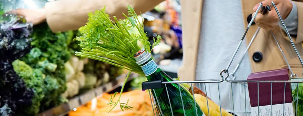winkelmandje winkelkar supermarkt