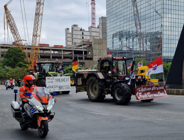 Verdeelde boodschap op Brussels boerenprotest