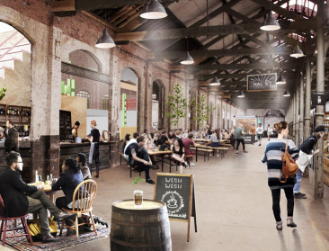 Leuven krijgt foodmarkt in historische spoorweghal