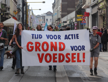Boeren zonder grond? Actie in Gent vraagt aandacht voor lokale voedselproductie