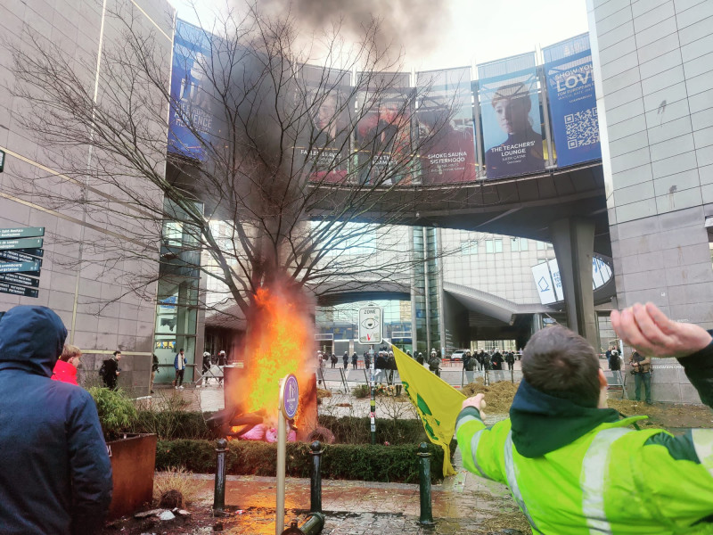 protest Brussel grimmige sfeer
