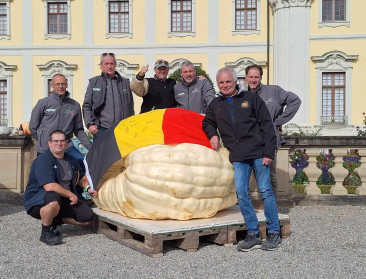 Belg Mario Vangeel wint EK pompoenwegen met joekel van 1.152 kilogram