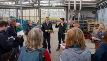 Buitenlandse journalisten starten Vlaamse sierteelttour bij kruidenteler
