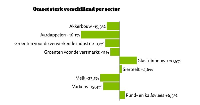 Omzet sterk verschillend per sector